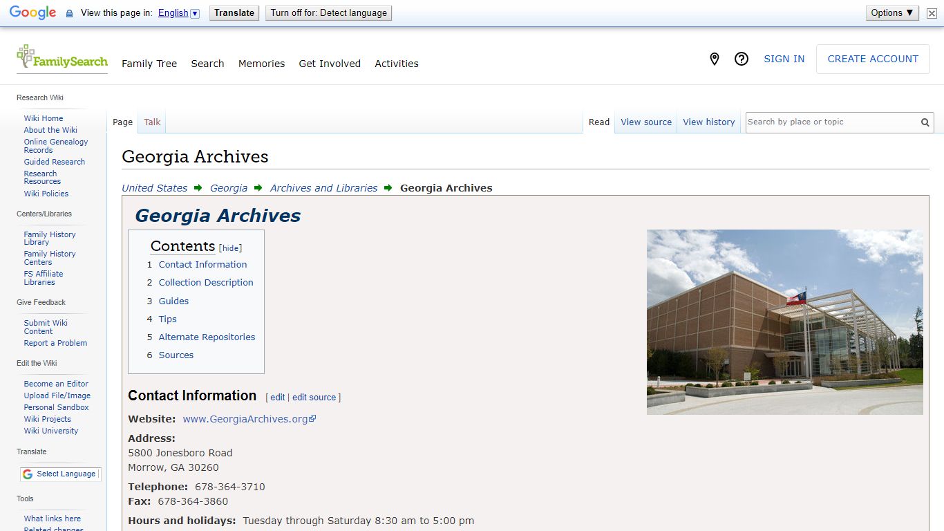 Georgia Archives • FamilySearch